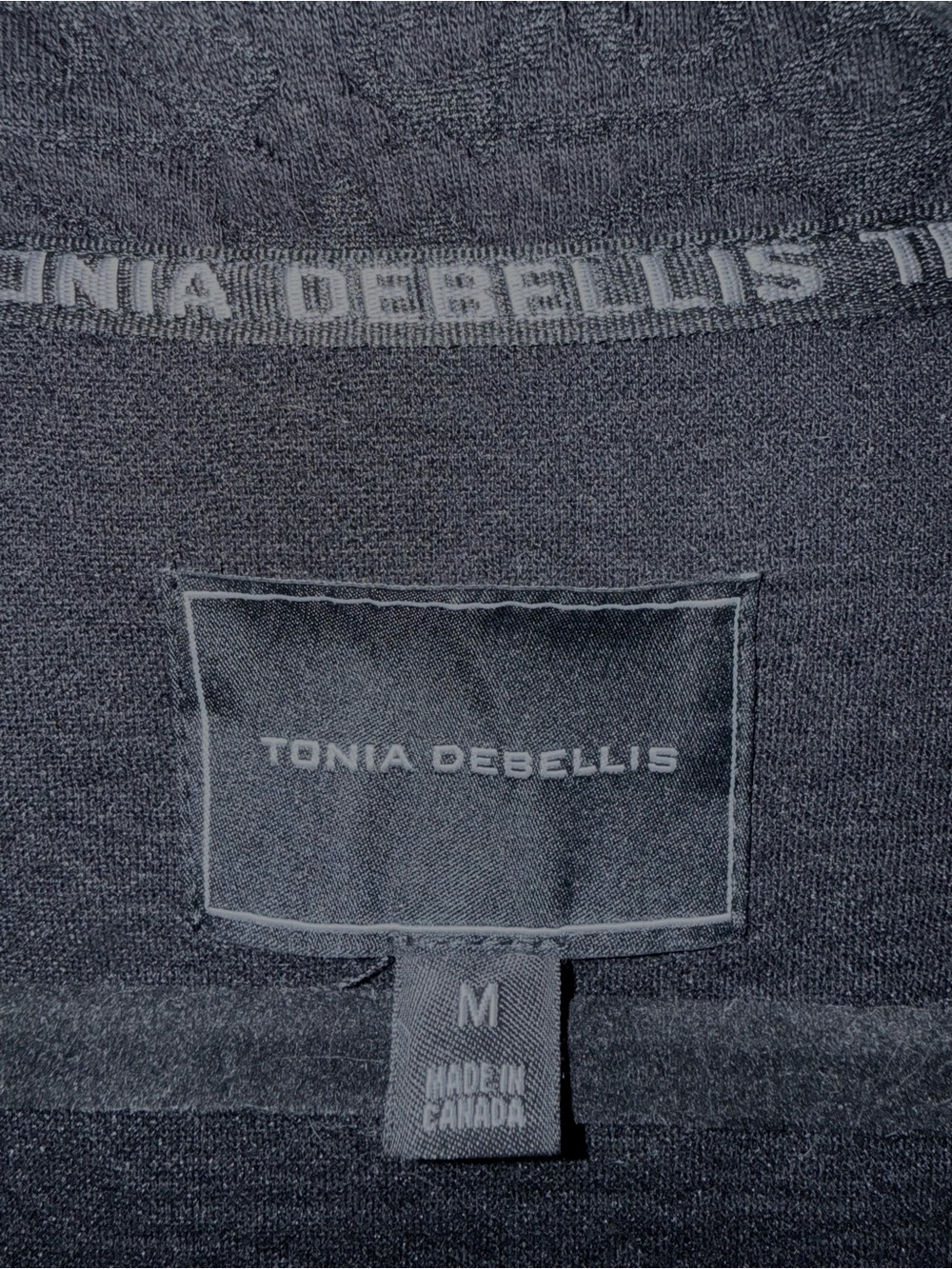 Tonia DeBellis Molly Jacket Logo Damask Black M - Picture 3 of 10